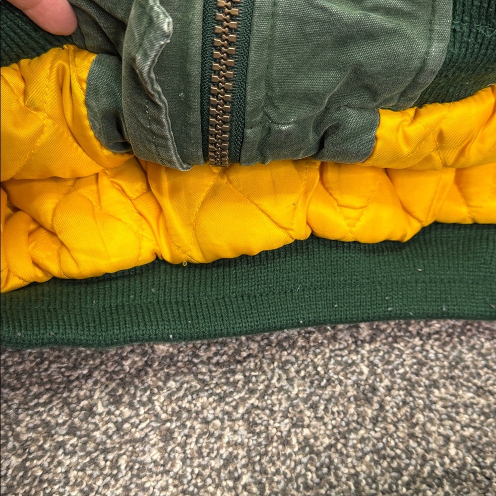 Vintage Nutmeg By Campri Green Bay Packers Full Zip Jacket Grunge Large - Picture 8 of 11